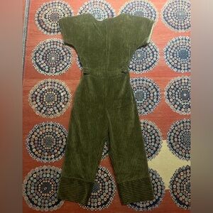 Nehera Olive Green Corduroy Jumpsuit